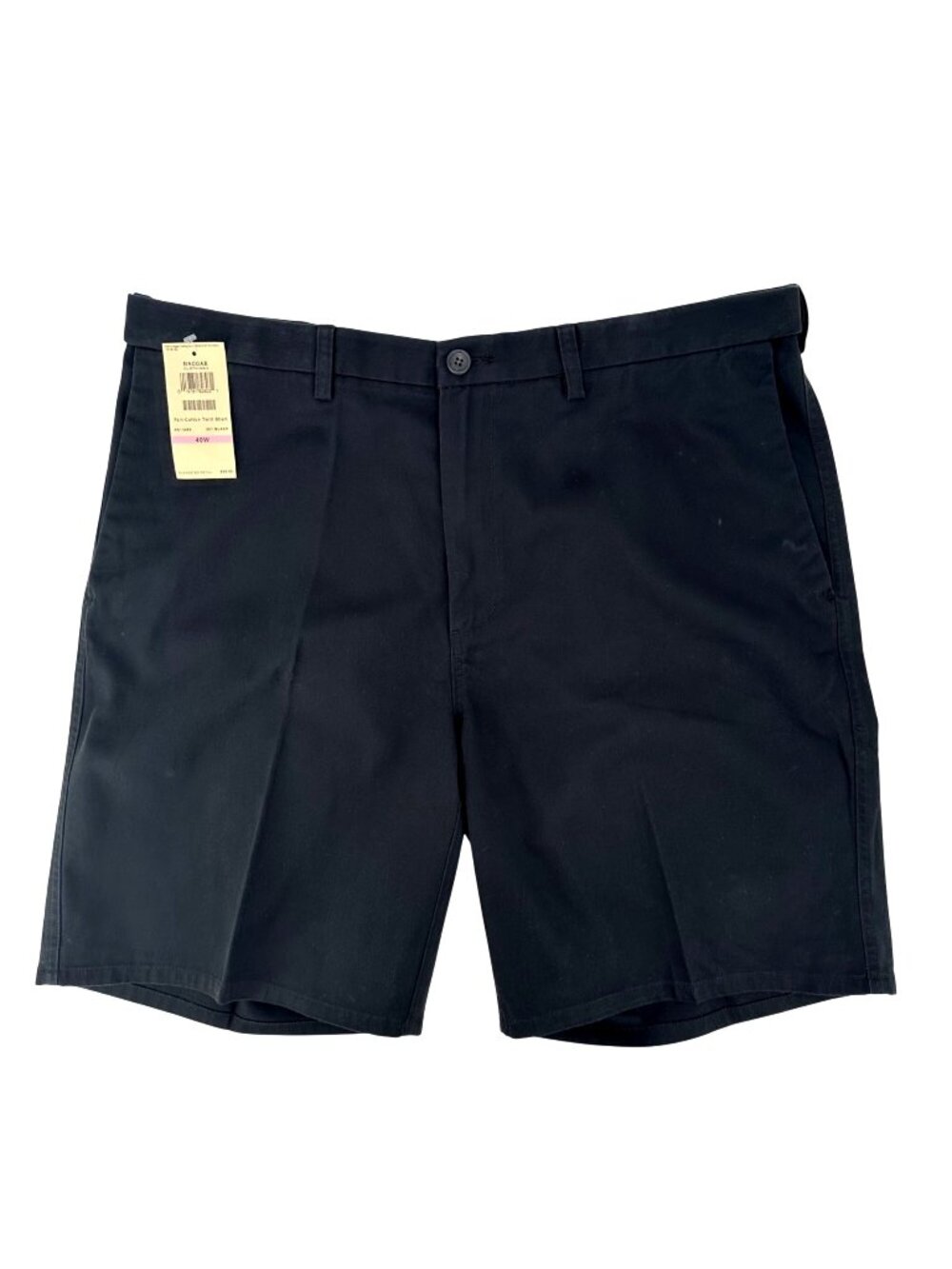 NWT Haggar Mens Cotton Twill Shorts Black 40W